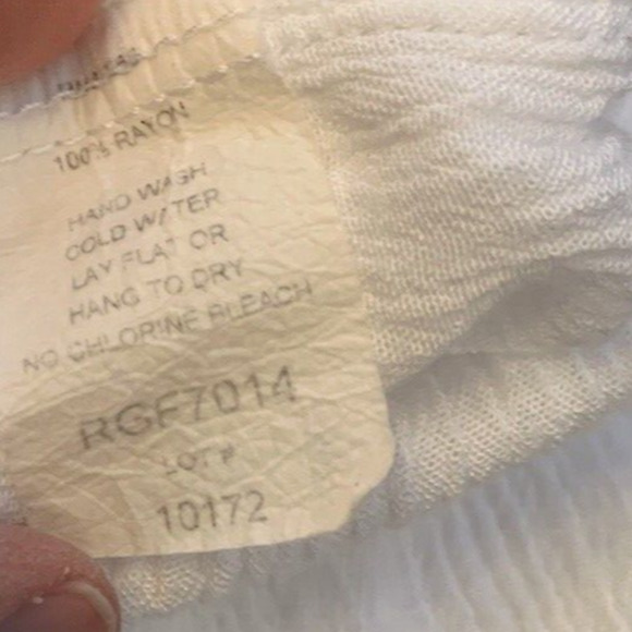 Nordstrom ELAN Romper Womens Small OffShoulder Boho Fringe Crochet Trim Jumpsuit - Picture 6 of 10